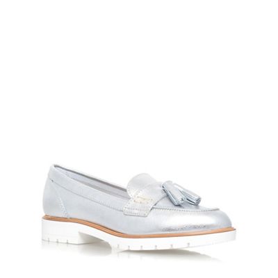 Silver 'Kola' low heel loafer